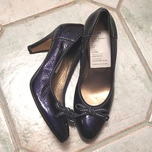 Vero Cuoio Italian Leather Shoes Navy Blue